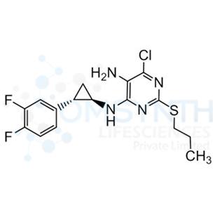 6-Chloro-N4-((1R,2S)-2-(3,4-difluorophenyl)cyclopropyl)-2-(propylthio)pyrimidine-4,5-diamine