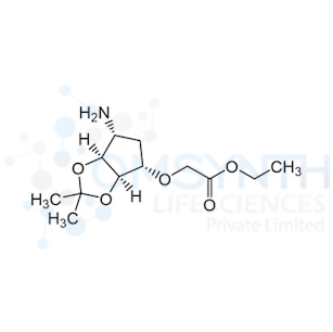 Ethyl 2-(((3aR,4S,6R,6aS)-6-amino-2,2-dimethyltetrahydro-4H-cyclopenta[d][1,3]dioxol-4-yl)oxy)acetate