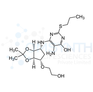 5-amino-6-(((3aS,4R,6S,6aR)-6-(2-hydroxyethoxy)-2,2-dimethyltetrahydro-4H-cyclopenta[d][1,3]dioxol-4-yl)amino)-2-(propylthio)pyrimidin-4-ol