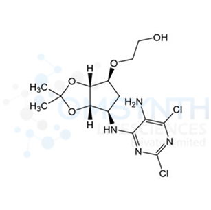 2-(((3aR,4S,6R,6aS)-6-((5-Amino-2,6-dichloropyrimidin-4-yl)amino)-2,2-dimethyltetrahydro-4H-cyclopenta[d][1,3]dioxol-4-yl)oxy)ethan-1-ol