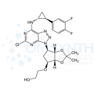 2-(((3aR,4S,6R,6aS)-6-(5-Chloro-7-(((1R,2S)-2-(3,4-difluorophenyl)cyclopropyl)amino)-3H-[1,2,3]triazolo[4,5-d]pyrimidin-3-yl)-2,2-dimethyltetrahydro-4H-cyclopenta[d][1,3]dioxol-4-yl)oxy)ethan-1-ol