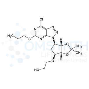 2-(((3aR,4S,6R,6aS)-6-(7-Chloro-5-(propylthio)-3H-[1,2,3]triazolo[4,5-d]pyrimidin-3-yl)-2,2-dimethyltetrahydro-4H-cyclopenta[d][1,3]dioxol-4-yl)oxy)ethan-1-ol
