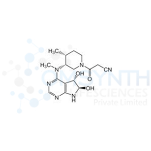 3-((3R,4R)-3-(((5R,6S)-5,6-Dihydroxy-6,7-dihydro-5H-pyrrolo[2,3-d]pyrimidin-4-yl)(methyl)amino)-4-methylpiperidin-1-yl)-3-oxopropanenitrile