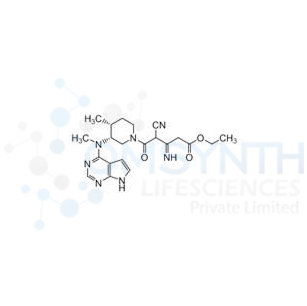 Ethyl 4-cyano-3-imino-5-((3R,4R)-4-methyl-3-(methyl(7H-pyrrolo[2,3-d]pyrimidin-4-yl)amino)piperidin-1-yl)-5-oxopentanoate