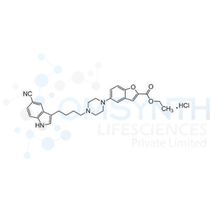 Ethyl 5-(4-(4-(5-cyano-1H-indol-3-yl)butyl)piperazin-1-yl)benzofuran-2-carboxylate Hydrochloride