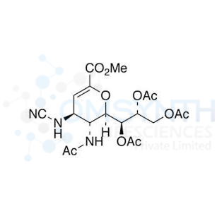 N-Cyano Zanamivir Amine Triacetate Methyl Ester