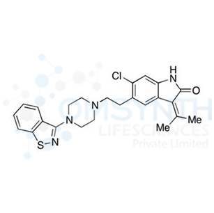 5-[2-[4-(1,2-Benzisothiazol-3-yl)-1-piperazinyl]ethyl]-6-chloro-1,3-dihydro-3-(1-methylethylidene)-2H-indol-2-one
