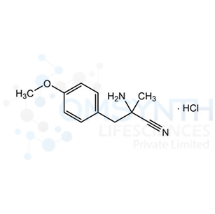 2-Amino-3-(4-methoxyphenyl)-2-methylpropanenitrile Hydrochloride