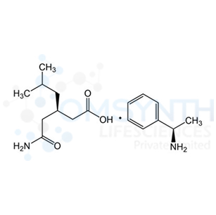 (R)-1-phenylethan-1-amine (R)-3-(2-amino-2-oxoethyl)-5-methylhexanoate