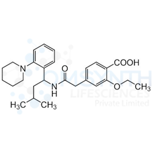 2-Ethoxy-4-(2-((3-methyl-1-(2-(piperidin-1-yl)phenyl)butyl)amino)-2-oxoethyl)benzoic Acid