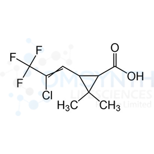 trans-3-(2-Chloro-3,3,3-trifluoro-1-propenyl)-2,2-dimethyl-cyclopropanecarboxylic Acid