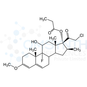 (10S,13S,16S,17R)-2-Chloro-17-(2-chloroacetyl)-9-fluoro-11-hydroxy-10,13,16-trimethyl-3-oxo-6,7,8,9,10,11,12,13,14,15,16,17-dodecahydro-3H-cyclopenta[a]phenanthren-17-yl propionate