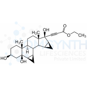 Ethyl 3-((2S,4aR,4bS,6aS,7S,7aS,8aS,8dR,9aR,9bR)-2,7,9b-trihydroxy-4a,6a-dimethyloctadecahydro-1H-cyclopropa[4,5]cyclopenta[1,2-a]cyclopropa[l]phenanthren-7-yl)propiolate