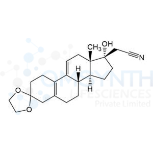 (17α)-3,3-[1,2-Ethanediylbis(oxy)]-17-hydroxy-19-norpregna-5(10),9(11)-diene-21-nitrile