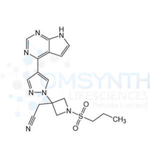 2-(3-(4-(7H-Pyrrolo[2,3-d]pyrimidin-4-yl)-1H-pyrazol-1-yl)-1-(propylsulfonyl)azetidin-3-yl)acetonitrile