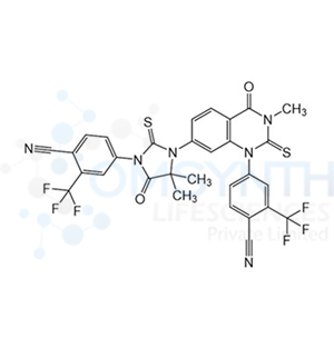 4-(3-(1-(4-Cyano-3-(trifluoromethyl)phenyl)-3-methyl-4-oxo-2-thioxo-1,2,3,4-tetrahydroquinazolin-7-yl)-4,4-dimethyl-5-oxo-2-thioxoimidazolidin-1-yl)-2-(trifluoromethyl)benzonitrile