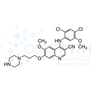 4-((2,4-Dichloro-5-methoxyphenyl)amino)-6-methoxy-7-(3-(piperazin-1-yl)propoxy)quinoline-3-carbonitrile
