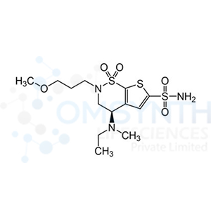 (R)-4-(Ethyl(methyl)amino)-2-(3-methoxypropyl)-3,4-dihydro-2H-thieno[3,2-e][1,2]thiazine-6-sulfonamide 1,1-dioxide