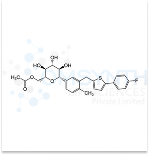 ((2R,3S,4R,5R,6S)-6-(3-((5-(4-Fluorophenyl)thiophen-2-yl)methyl)-4-methylphenyl)-3,4,5-trihydroxytetrahydro-2H-pyran-2-yl)methyl Acetate