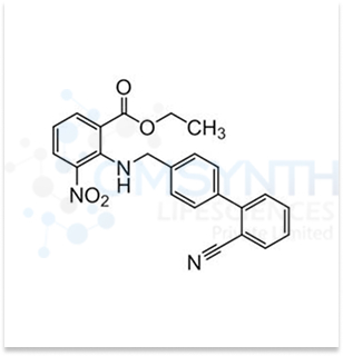 2-[[(2'-Cyano[1,1'-biphenyl]-4-yl)methyl]amino]-3-nitro-benzoic Acid Ethyl Ester