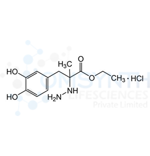 Ethyl 3-(3,4-dihydroxyphenyl)-2-hydrazinyl-2-methylpropanoate hydrochloride