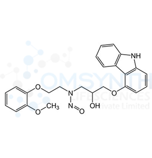 N-(3-((9H-Carbazol-4-yl)oxy)-2-hydroxypropyl)-N-(2-(2-methoxyphenoxy)ethyl)nitrous Amide