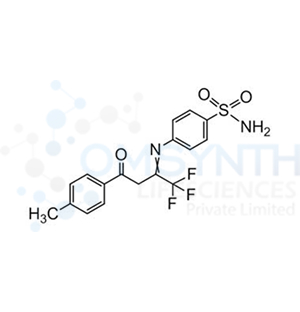 4-[[3-(4-Methylphenyl)-3-oxo-1-(trifluoromethyl)propylidene]amino]benzenesulfonamide