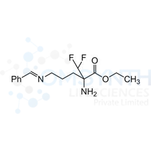 (E)-Ethyl 2-amino-5-(benzylideneamino)-2-(difluoromethyl)pentanoate