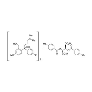 (S)-4-[4-(Dimethylamino)-1-(4-fluorophenyl)-1-hydroxybutyl]-3-(hydroxymethyl)-benzonitrile Di-p-toluoyl-D-tartrate Salt (2:1)