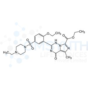 Ethyl 2-[2-ethoxy-5-[(4-ethyl-1-piperazinyl)sulfonyl]phenyl]-1,4-dihydro-5-methyl-4-oxoimidazo[5,1-f][1,2,4]triazine-7-carboxylate