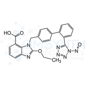 2-Ethoxy-1-((2'-(1-nitroso-1H-tetrazol-5-yl)-[1,1'-biphenyl]-4-yl)methyl)-1H-benzo[d]imidazole-7-carboxylic Acid