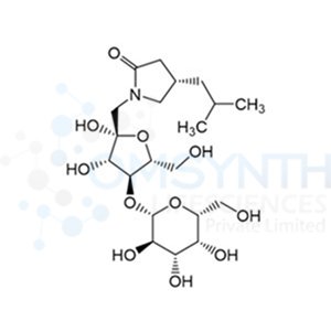 (S)-1-(((2R,3S,4S,5R)-2,3-Dihydroxy-5-(hydroxymethyl)-4-(((2S,3R,4S,5R,6R)-3,4,5-trihydroxy-6-(hydroxymethyl)tetrahydro-2H-pyran-2-yl)oxy)tetrahydrofuran-2-yl)methyl)-4-isobutylpyrrolidin-2-one