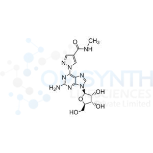 1-(2-Amino-9-((2R,3R,4S,5R)-3,4-dihydroxy-5-(hydroxymethyl)tetrahydrofuran-2-yl)-9H-purin-6-yl)-N-methyl-1H-pyrazole-4-carboxamide
