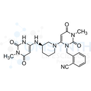 (R)-2-((3-Methyl-6-(3-((1-methyl-2,6-dioxo-1,2,3,6-tetrahydropyrimidin-4-yl)amino)piperidin-1-yl)-2,4-dioxo-3,4-dihydropyrimidin-1(2H)-yl)methyl)benzonitrile