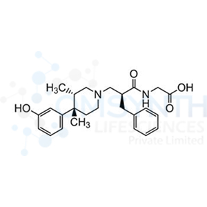 2-((S)-2-Benzyl-3-((3S,4S)-4-(3-hydroxyphenyl)-3,4-dimethylpiperidin-1-yl)propanamido)acetic Acid