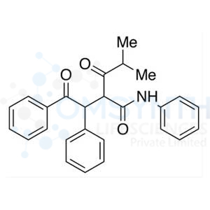 N,3-Diphenyl-2-(2-methyl-1-oxopropyl)4-oxo-N-benzenebutanamide