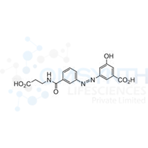 3-((3-((2-Carboxyethyl)carbamoyl)phenyl)diazenyl)-5-hydroxybenzoic Acid