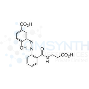 3-((2-((2-Carboxyethyl)carbamoyl)phenyl)diazenyl)-4-hydroxybenzoic Acid