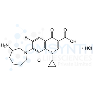 7-(3-Aminoazepan-1-yl)-8-chloro-1-cyclopropyl-6-fluoro-4-oxo-1,4-dihydroquinoline-3-carboxylic Acid Hydrochloride
