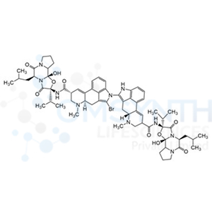(6aR,6'aR,9R)-5-Bromo-N9,N9'-bis((2R,5S,10bS)-10b-hydroxy-5-isobutyl-2-isopropyl-3,6-dioxooctahydro-8H-oxazolo[3,2-a]pyrrolo[2,1-c]pyrazin-2-yl)-7,7'-dimethyl-4',6a,6',6'a,7,7',8,8',9,9'-decahydro-6H-[4,5'-biindolo[4,3-fg]quinoline]-9,9'-dicarboxamide