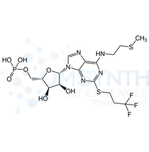 ((2S,3R,4S,5S)-3,4-Dihydroxy-5-(6-((2-(methylthio)ethyl)amino)-2-((3,3,3-trifluoropropyl)thio)-9H-purin-9-yl)tetrahydrofuran-2-yl)methyl Dihydrogen Phosphate
