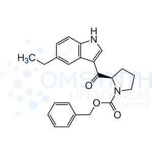 (R)-Benzyl 2-(5-ethyl-1H-indole-3-carbonyl)pyrrolidine-1-carboxylate