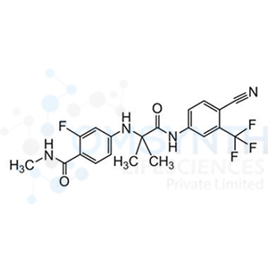 4-[[2-[[4-Cyano-3-(trifluoromethyl)phenyl]amino]-1,1-dimethyl-2-oxoethyl]amino]-2-fluoro-N-methyl-benzamide