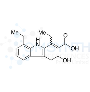 3-(7-Ethyl-3-(2-hydroxyethyl)-1H-indol-2-yl)pent-2-enoic Acid