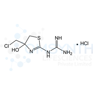 1-(4-(Chloromethyl)-4-hydroxy-4,5-dihydrothiazol-2-yl)guanidine Hydrochloride