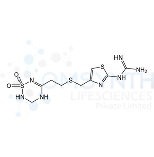 1-(4-(((2-(1,1-Dioxido-3,4-dihydro-2H-1,2,4,6-thiatriazin-5-yl)ethyl)thio)methyl)thiazol-2-yl)guanidine