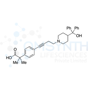 4-[4-[4-(Hydroxydiphenylmethyl)-1-piperidinyl]-1-butyn-1-yl]-α,α-dimethyl-benzeneacetic Acid