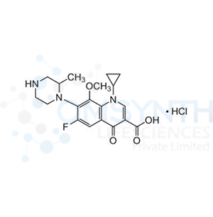1-Cyclopropyl-6-fluoro-8-methoxy-7-(2-methylpiperazin-1-yl)-4-oxo-1,4-dihydroquinoline-3-carboxylic Acid Monohydrochloride