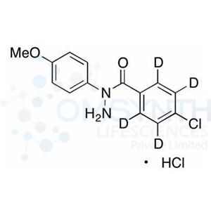 4-Chloro-benzoic Acid 1-(4-Methoxyphenyl)hydrazide Hydrochloride-d4