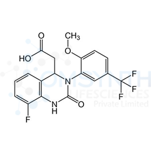2-(8-Fluoro-3-(2-methoxy-5-(trifluoromethyl)phenyl)-2-oxo-1,2,3,4-tetrahydroquinazolin-4-yl)acetic Acid